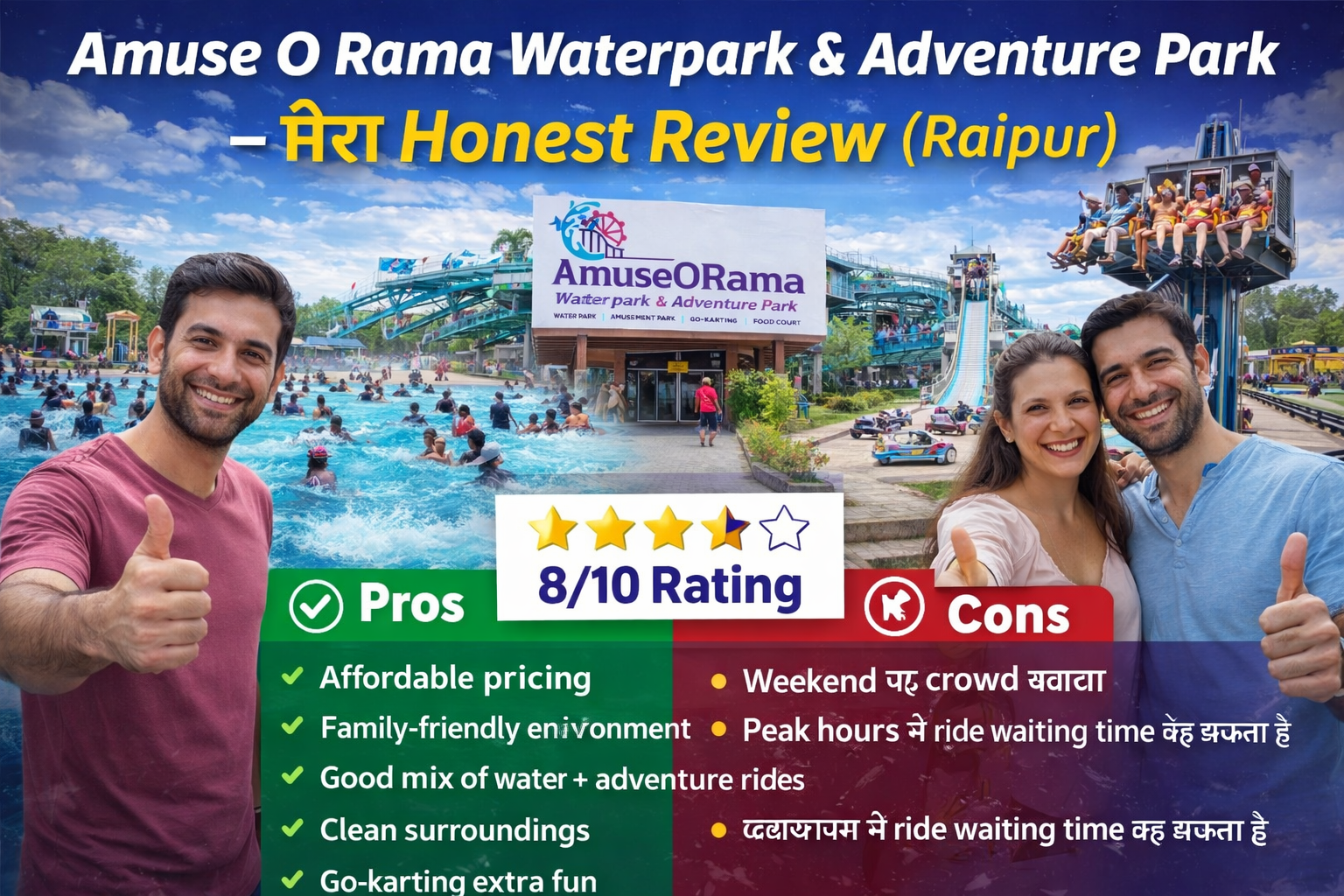 Amuse O Rama Waterpark & Adventure Park – मेरा Honest Review (Raipur)